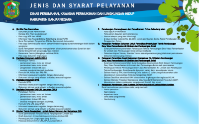 Jenis dan Syarat Pelayanan DPKPLH Kab. Banjarnegara